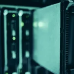 Close-up of server racks in a data center highlighting modern technology infrastructure